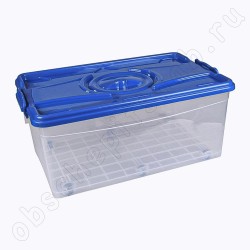 Пластиковый контейнер для хранения с крышкой 40 л. (620*400*250мм) М3115