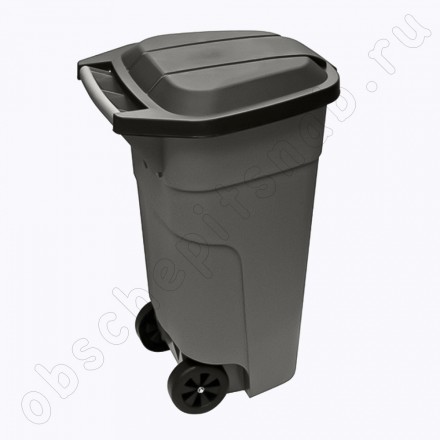 Бак для мусора на колесиках 110 л. с крышкой пластик, РТ9957