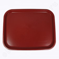 Поднос пластиковый столовый ударопрочный для заморозки 460*360*20 мм красный