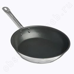Сковорода антипригарная из нержавеющей стали для индукции (300*60мм) КТ-ОБ-СА-30