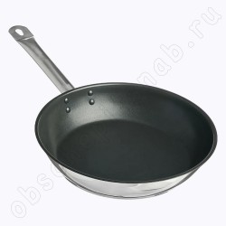 Сковорода антипригарная из нержавеющей стали для индукции (240*50мм) КТ-ОБ-СА-24