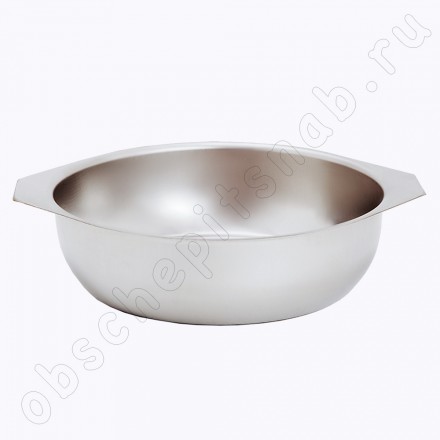 Глубокая тарелка из нержавеющей стали с ушками (160мм) 0,8л 1с875