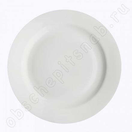 Тарелка фарфор 200 мм мелкая белая "Белье" Дулево 02470