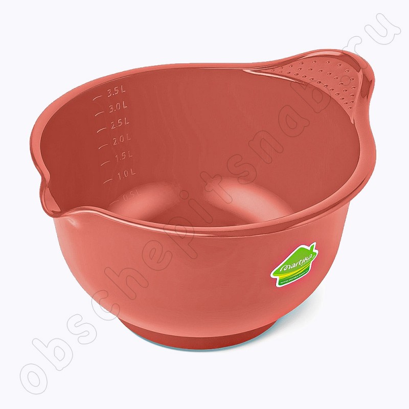 Миска пластиковая для миксера 3,6 л. 290*247*157мм МАРТИКА С435