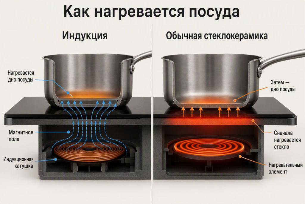 Как работает индукционный нагрев Как работает индукционный нагрев