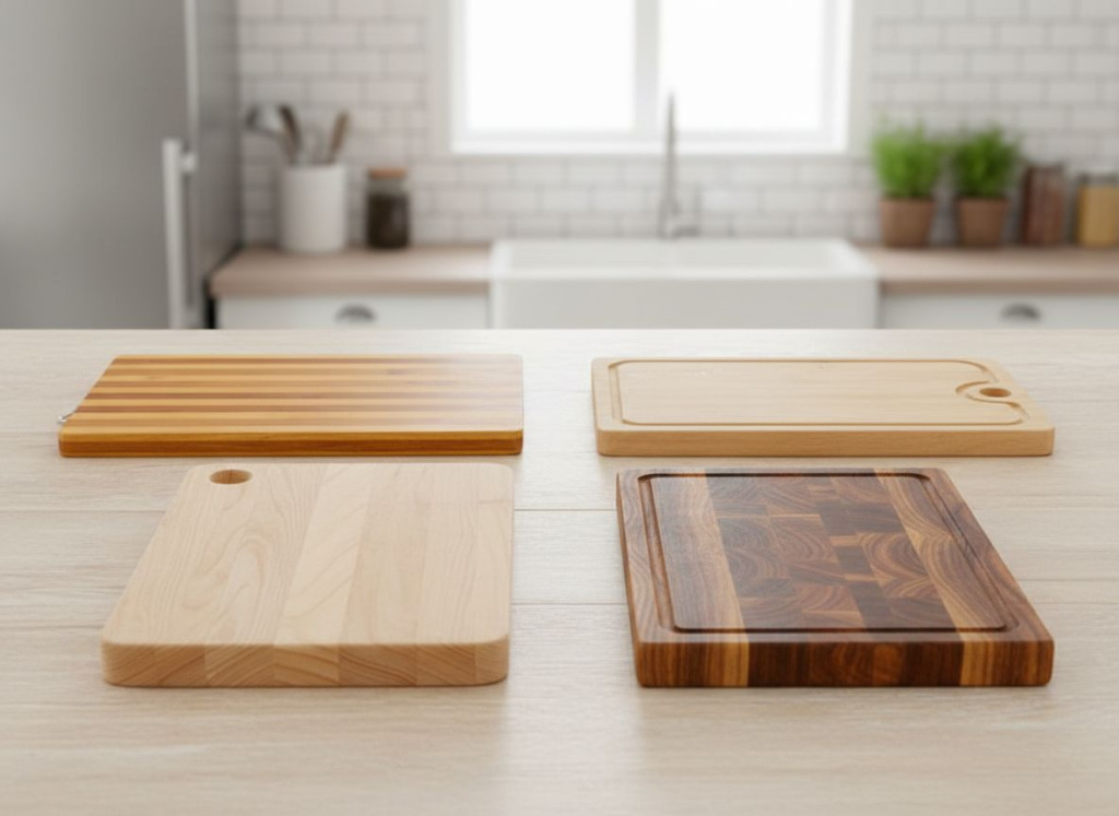 Разделочные доски: дуб, бук, береза, бамбук