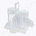 Набор для специй пластик на подставке Рондо (снежно-белый) Набор для специй пластик на подставке Рондо (снежно-белый)