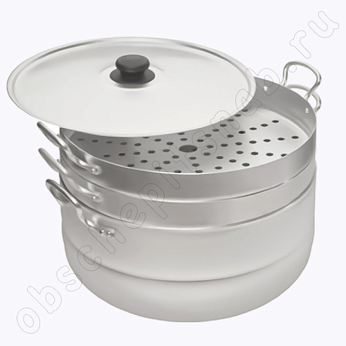 Мантоварка алюминиевая 13,0 л с 3-мя сетками 3,6кг 18133 Мантоварка алюминиевая 13,0 л с 3-мя сетками 3,6кг 18133