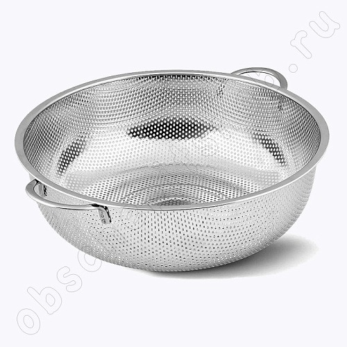 Дуршлаг-миска 285 мм из нержавеющей стали двумя ручками 4,5 л AST-002-ДГ-28 Дуршлаг-миска 285 мм из нержавеющей стали двумя ручками 4,5 л AST-002-ДГ-28