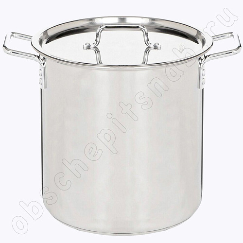 Кастрюля из нержавеющей стали с толстым дном 20 л. клепаные ручки (30см) КТ-ОБ-20КВ Кастрюля из нержавеющей стали с толстым дном 20 л. клепаные ручки (30см) КТ-ОБ-20КВ