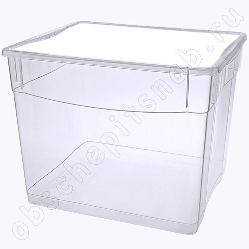 Ящик с крышкой универсальный 34 л., пластик (400*335*315 мм) Кристалл Ящик с крышкой универсальный 34 л., пластик (400*335*315 мм) Кристалл