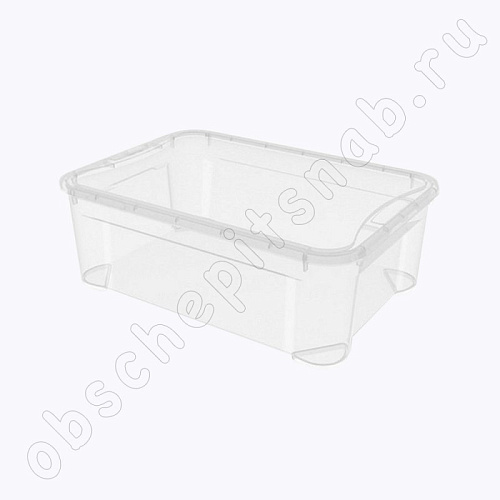 Ящик универсальный пластик 31 л. прозрачный (555*390*190 мм) Ящик универсальный пластик 31 л. прозрачный (555*390*190 мм)