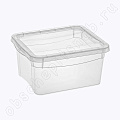 Ящик с крышкой универсальный 2 л., пластик (190*157*90 мм) Кристалл Ящик с крышкой универсальный 2 л., пластик (190*157*90 мм) Кристалл